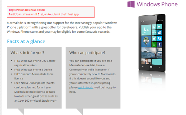 Marmalade Windows Phone 8 Contest